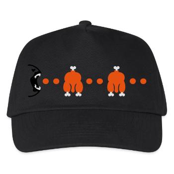 Hähnchen fressen / chicken blow-out (3c) - Kinder Basecap - Schwarz - Vorne