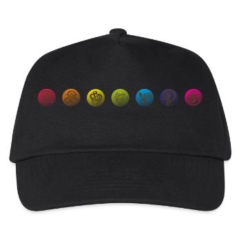 chiSigns 7 Chakras Yoga Motif - Casquette de baseball Enfant - noir - Devant
