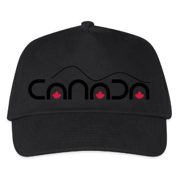 Canada Kanada Ahornblatt - Kinder Basecap - Schwarz - Vorne