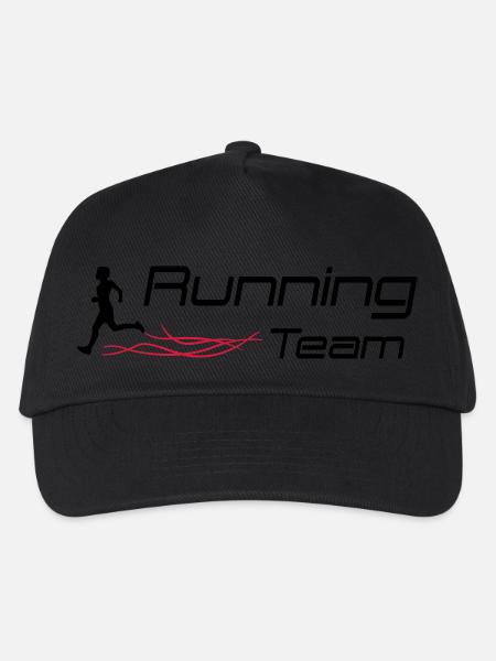 running team - Kids’ Baseball Cap - black