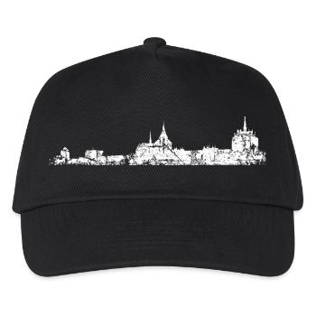 Rostock skyline (vintage / white) Rostock - Kids’ Baseball Cap - black - Front