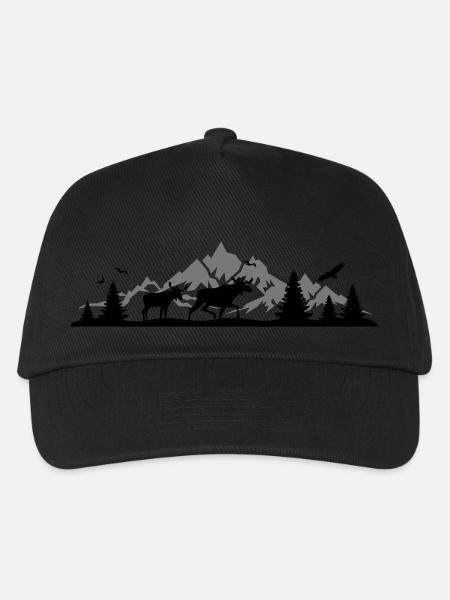 Landschaft - Schweden, Norwegen - Kinder Basecap - Schwarz