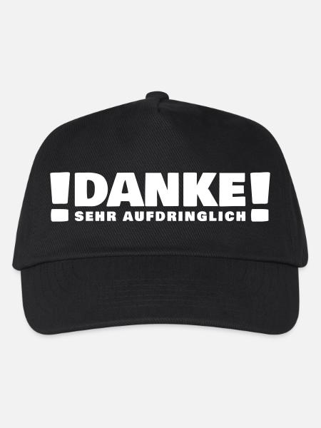 Danke sehr aufdringlich! Ironisch lustiger Spruch - Kinder Basecap - Schwarz