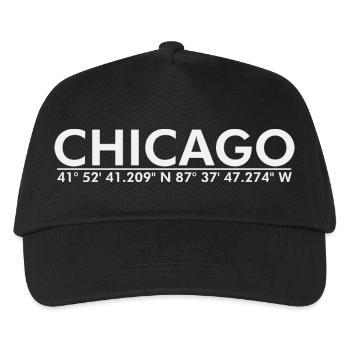 Chicago – Coordinates Design - Kids’ Baseball Cap - black - Front