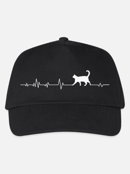 Katze Katzen - Kinder Basecap - Schwarz