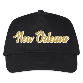 New Orleans Gold Script - Kinder Basecap - Schwarz - Vorne
