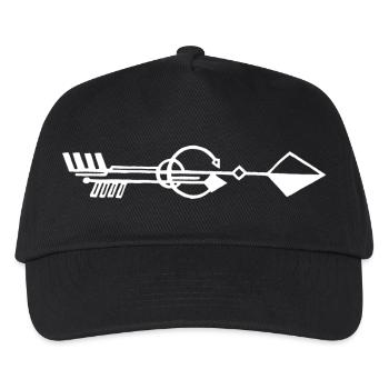 Strange white arrow - Kids’ Baseball Cap - black - Front