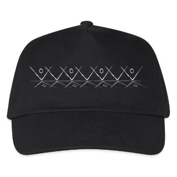 Motif de ligne avec réflexion - Casquette de baseball Enfant - noir - Devant