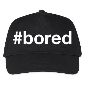 BORED Boredom Hashtag - Kids’ Baseball Cap - black - Front