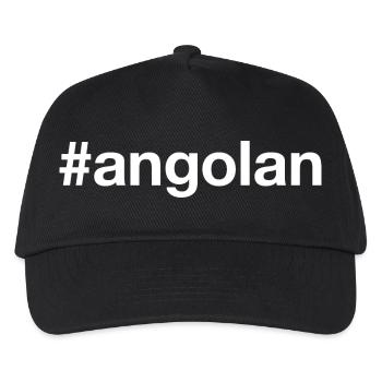 ANGOLAN Angola Hashtag - Kinder Basecap - Schwarz - Vorne