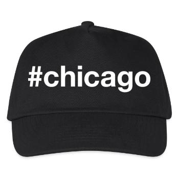 CHICAGO Illinois Hashtag - Kinder Basecap - Schwarz - Vorne