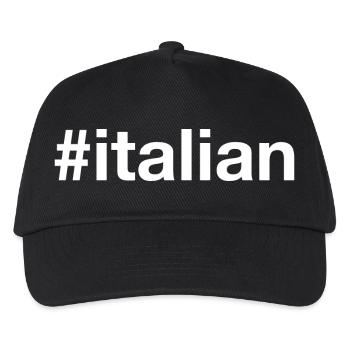 ITALIAN Italy Hashtag - Kids’ Baseball Cap - black - Front