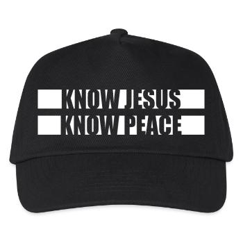 Know Jesus Know Peace No Hate Christian Bible Love - Kids’ Baseball Cap - black - Front