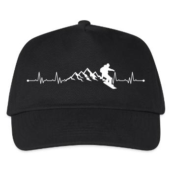 Mountain Pulse Snowboarder - Kinder Basecap - Schwarz - Vorne