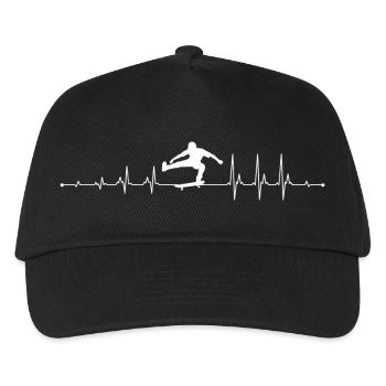 Skate Pulse Silhouette - Kinder Basecap - Schwarz - Vorne