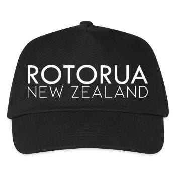 Rotorua - New Zealand - Kiwi Aotearoa Neuseeland - Kinder Basecap - Schwarz - Vorne