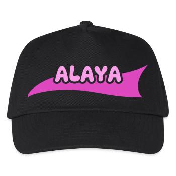 First name Alaya - Kids’ Baseball Cap - black - Front