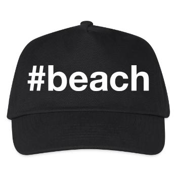 BEACH Hashtag - Kids’ Baseball Cap - black - Front