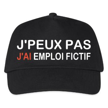 Ich kann nicht, ich habe einen fiktiven Job - Kinder Basecap - Schwarz - Vorne