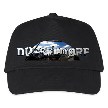 Düsseldorf moderne semi-transparent rond mai - Casquette de baseball Enfant - noir - Devant