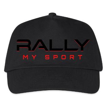 Rallye mein Sport 2 schwarz rot - Kinder Basecap - Schwarz - Vorne