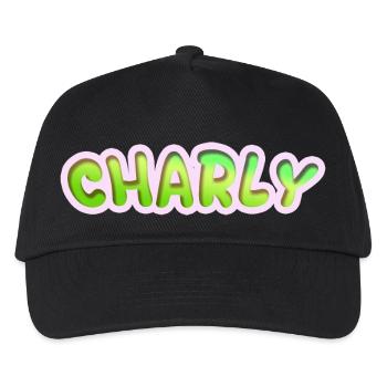 Charly als Job - Kinder Basecap - Schwarz - Vorne