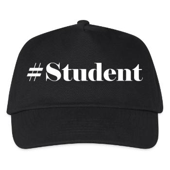 #Student Logo Weiß - Kinder Basecap - Schwarz - Vorne