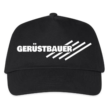 Job Beruf Arbeitsplatz Beruf Gerüstbauer als Arbei - Kinder Basecap - Schwarz - Vorne