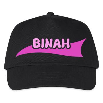 First name Binah - Kids’ Baseball Cap - black - Front