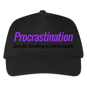 Procrastination Gives Me Something to Look Forward - Kids’ Baseball Cap - black - Front