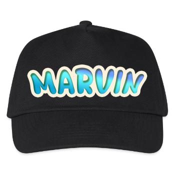 Geschenk für Marvin - Kinder Basecap - Schwarz - Vorne