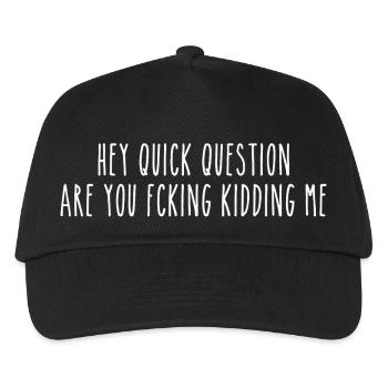 Funny and sarcastic design - Kids’ Baseball Cap - black - Front