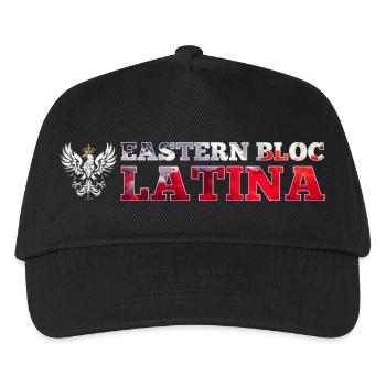 Ostblock Latina Polin Polen weißer Adler Geschenk - Kinder Basecap - Schwarz - Vorne