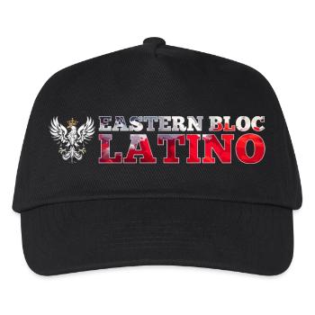 Ostblock Latino Pole Polen weißer Adler Geschenk - Kinder Basecap - Schwarz - Vorne