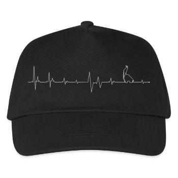 Heartbeat Origami Brachiosaurus - Kids’ Baseball Cap - black - Front