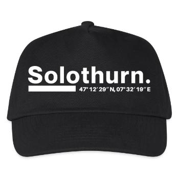Solothurn coordinates Canton Switzerland - Kids’ Baseball Cap - black - Front