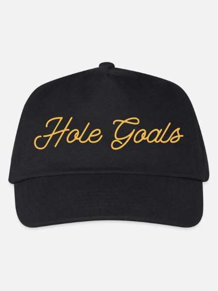 Hole Goals Golf Spruch - Kinder Basecap - Schwarz