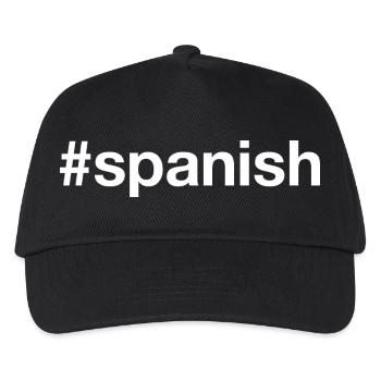 ESPAGNOL Hashtag Espagnol - Casquette de baseball Enfant - noir - Devant