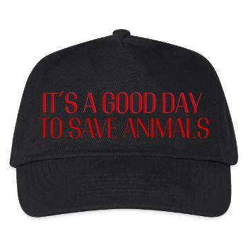 C’est un bon jour pour sauver les animaux – Statement Design - Casquette de baseball Enfant - noir - Devant