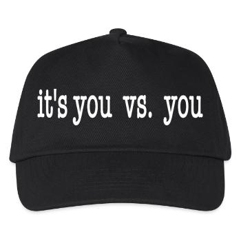 It's you vs. you. weiss - Kinder Basecap - Schwarz - Vorne