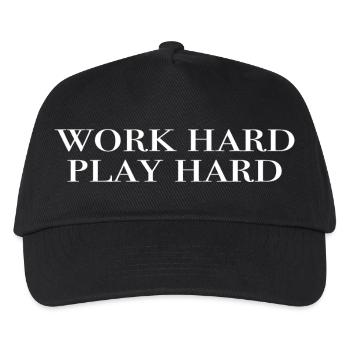 travailler dur, jouer dur - Casquette de baseball Enfant - noir - Devant