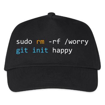 Don't worry, be happy, dark - Kids’ Baseball Cap - black - Front