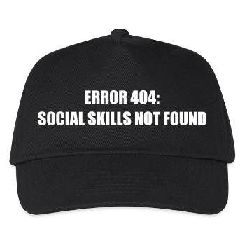 Erreur 404 Compétences Sociales Absentes - Casquette de baseball Enfant - noir - Devant