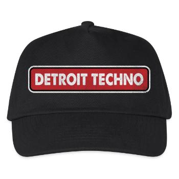 Detroit Techno Retro Logo - Kinder Basecap - Schwarz - Vorne