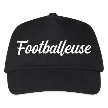 Fußballspieler - Kinder Basecap - Schwarz - Vorne