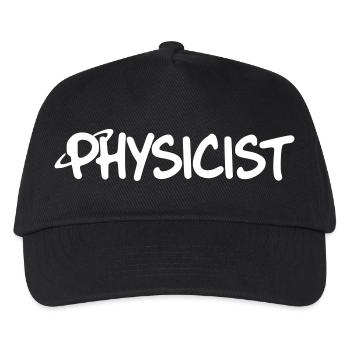 Physiker Schriftzug - Kinder Basecap - Schwarz - Vorne