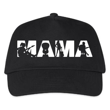 Akustikgitarre Mama Musik Gitarrensängerin Geschenk - Kinder Basecap - Schwarz - Vorne