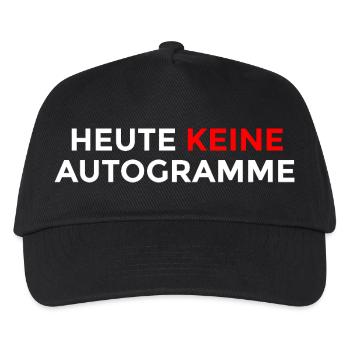 Pas d’autographes aujourd’hui – Un discours humoristique ironique - Casquette de baseball Enfant - noir - Devant