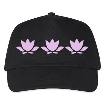 Lotus Flower Lotus Flower Flower Pastel Flower Yoga - Kids’ Baseball Cap - black - Front
