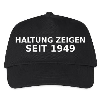 HALTUNG ZEIGEN SEIT 1949 - Kinder Basecap - Schwarz - Vorne